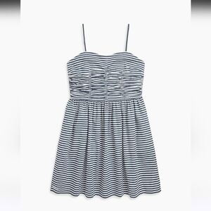 Polo Ralph Lauren Striped Ruched Bodice Dress With Straps Size 8y